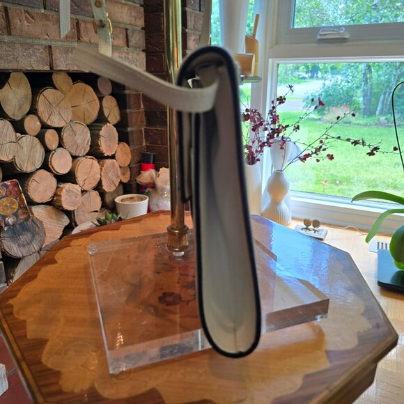 Holt Renfrew - Vintage White & Black Leather Crossbody Purse with Bow Detail​ - Picture 6 of 15